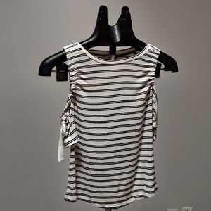 Striped top with ties